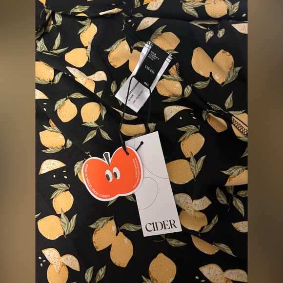 NWT Cider Lemon Milkmaid Split Knotted Shirred Slit Leg Midi Dress - Picture 12 of 14